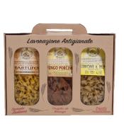 Coffret cadeau gourmand Ptes Trio aromatises Morelli - 750 gr artisanales toscanes