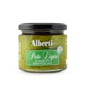 Pesto de basilic gnois AOP  l'huile d'olive extra vierge Linea 1986 Alberti - 170 gr de la Ligurie