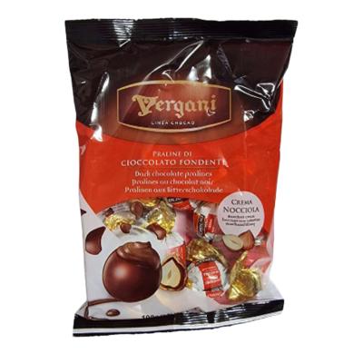 Chocolats noir fourrés à la crème de noisette Vergani - 100 gr de Chocolat - Idée Cadeau