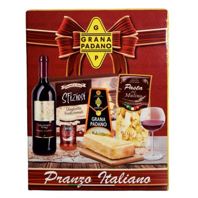 Coffret cadeau gourmand " Déjeuner italien " avec fromage Grana Padano - Idée Box Cadeaux de Noël