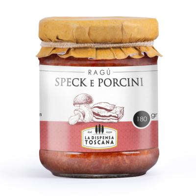 Sauce au Speck et aux cèpes  sans gluten " La Dispensa Toscana " - 180 gr 100% ragù Italien