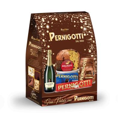 Coffret cadeau gourmand " Super Noël " avec Panettone Classique Balocco - Idée Box Cadeaux