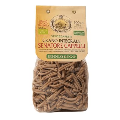 Pâtes BIO de blé entier Senatore Cappelli Strozzapreti Morelli - 500 gr Pâtes artisanales toscanes