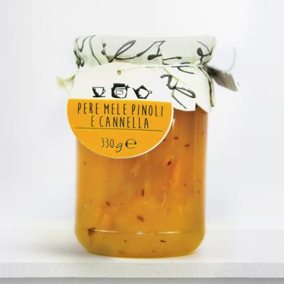 Confiture de Poires pommes pignons de pin et cannelle Sapori dell’Arca - 330 gr pour dessert , tartes et strudel