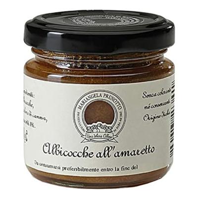 Abricots à l'amaretto au sucre de canne Mariangela Prunotto - 110 gr Dessert spécialité italienne