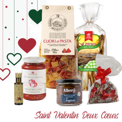 Coffret Cadeau Saint Valentin 2022 " Deux Cœurs ” - Idée Cadeau
