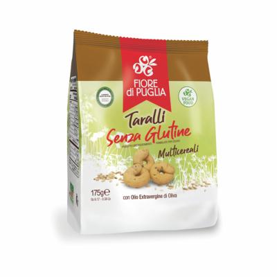 Taralli artisanal multi-céréales des Pouilles sans gluten traditionnels Fiore di Puglia - 175 gr