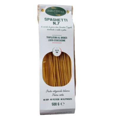 Pâtes de blé dur italien Senatore Cappelli Spaghetti N°7 Pasta ZARA - 500 gr artisanale