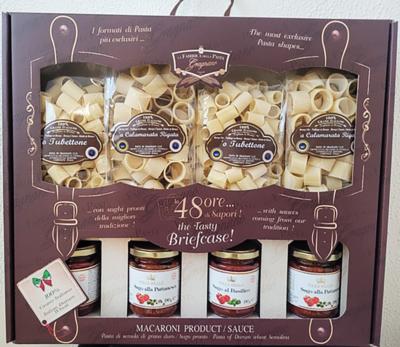 Coffret cadeau gourmand 48 Heures de Saveurs "La Fabbrica della Pasta" Pâtes de Gragnano I.G.P. - Pâtes artisanales typiques de Naples