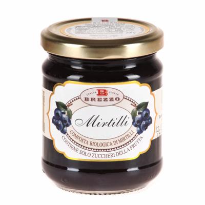 Compote Confiture de myrtilles BIO - 210 gr Italienne Brezzo