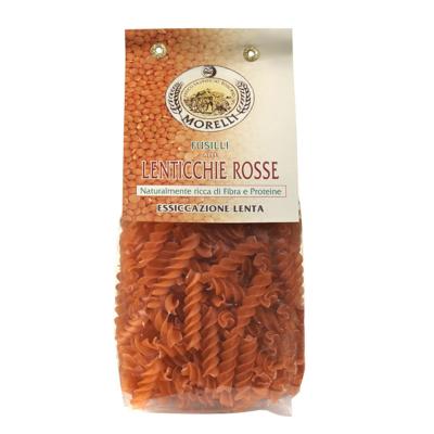 Pâtes sans gluten aux lentilles rouges Fusilli Morelli - 250 gr Pâtes artisanales toscanes