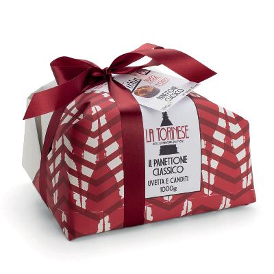 Panettone de pâtisserie classique "La Torinese" emballé à la main - 1000 gr