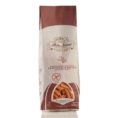 Pâtes de lentilles rouges Pasta Natura - Penne - 250 gr Nature sans gluten