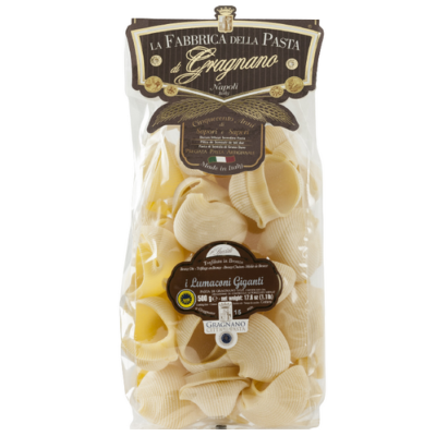 Pâtes de Gragnano I.G.P. I Lumaconi "Fabbrica della Pasta" - 500 gr Pâtes artisanales typiques de Naples