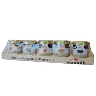 Collection 5 Compotes de fruits BIO haute qualité 100% italienne - 200 gr Brezzo