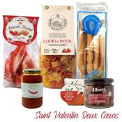 Coffret Cadeau " Saveurs d' Amour Deux Cœurs ” - Idée Box Cadeau pour Saint Valentin