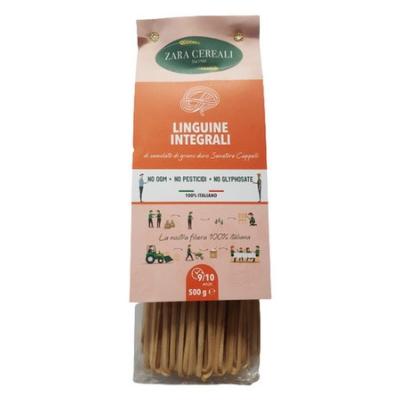 Pâtes complètes de blé dur italien Senatore Cappelli Linguine Pasta ZARA - 500 gr artisanale