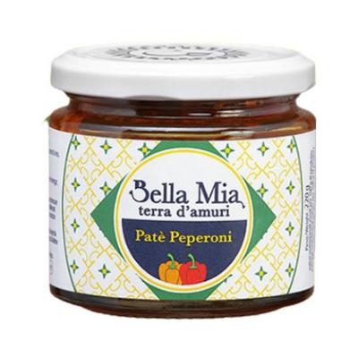 Pâté aux poivrons Bella Mia - 220 gr  spécialité naturelle italienne de Sicile