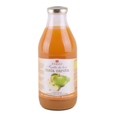 Jus de pomme et carotte bio - Nectar de fruits bio de Brezzo - 750 ml