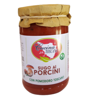 Sauce Tomate aux cèpes végan Cucina Toscana  - 300 gr 100% aux tomates de Toscane