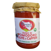 Sauce Tomate aux olives et aux câpres végan Cucina Toscana  - 300 gr 100% Italien