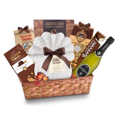 Coffret cadeau gourmand " Villa Guelfa " avec Panettone - Idée Box Cadeaux de Noël