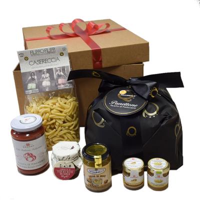 Coffret Cadeau “Saveurs de Noël Délicieux" - Spécialités de la Cuisine italienne avec Panettone