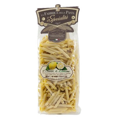 Pâtes de Gragnano I.G.P. ‘E Pennette lisse au citron "Fabbrica della Pasta" - 500 gr Pâtes artisanales typiques de Naples