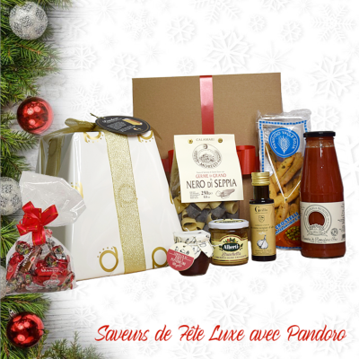 Coffret Cadeau “Saveurs de Fête Luxe” avec Pandoro - Cuisine italienne