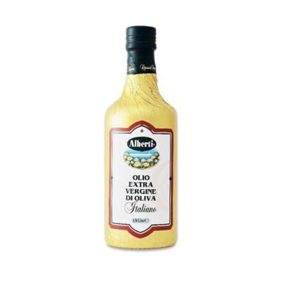 Huile d'olive extra vierge italienne en papier doré Alberti - 500 ml Excellence de la Ligurie