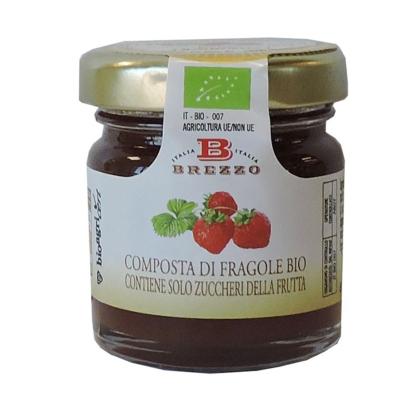 Mignon Compote Confiture de fraises BIO Brezzo - 40 gr Italienne