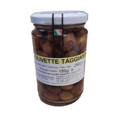 Olives Liguria sélectionnées de qualité Taggiasca en saumure - 180 gr Date courte
