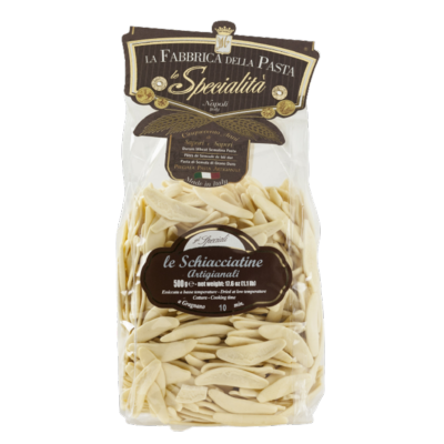 Pâtes de Gragnano I.G.P. La Schiacciatine artisanale "Fabbrica della Pasta" - 500 gr Pâtes artisanales typiques de Naples