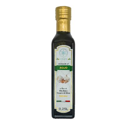 Huile d'olive extra vierge avec infusion d' Ail Italien - 250 ml 