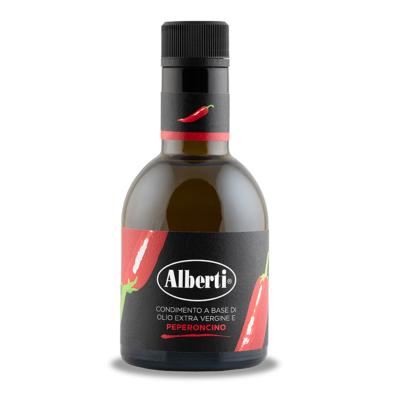 Huile d'olive extra vierge aromatisée au piment Alberti - 250 ml Excellence de la Ligurie