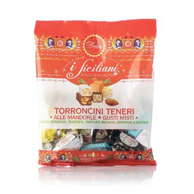 Nougats tendre aux amandes saveurs mélangées "I Siciliani" - 85 gr Spécialité sucrée de Sicile