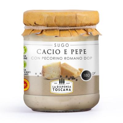 Sauce Cacio e Pepe au Pecorino Romano DOP " La Dispensa Toscana " - 180 gr 100% Italien