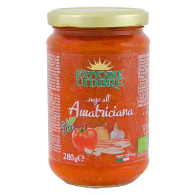 Sauce tomate et bacon Amatriciana BIO Fattorie Umbre - 280 gr Nature Italienne