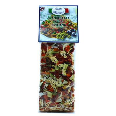 Préparation ingrédients des épices pour pâtes italiennes Siciliana – 100 gr
