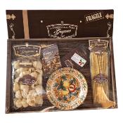 Coffret cadeau Pâtes de Gragnano I.G.P. "La Fabbrica della Pasta" - 1 Kg avec assiette en céramique italienne