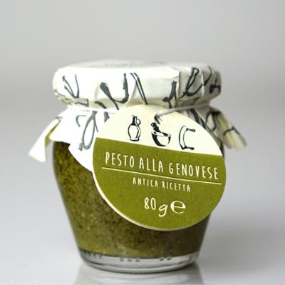 Sauce Pesto ligurien au basilic génois DOP Recette ancienne Sapori dell’Arca - 80 gr