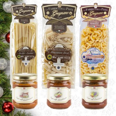 Coffret Cadeau " Pâtes & Sauces italiennes ” - Idée Box Cadeau de Noël