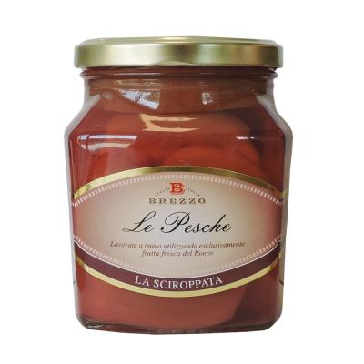 Pêches au Moscato d'Asti D.O.C.G. - Fruit de Brezzo au sirop - 600 gr