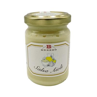 Sauce aïoli Mayonnaise à l'ail - 130 gr typiquement italien Brezzo