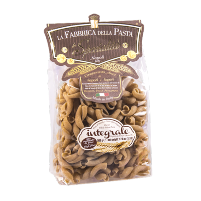 Pâtes de Gragnano I.G.P. ‘E Fidanzati Capresi intégrales "Fabbrica della Pasta" - 500 gr Pâtes artisanales typiques de Naples