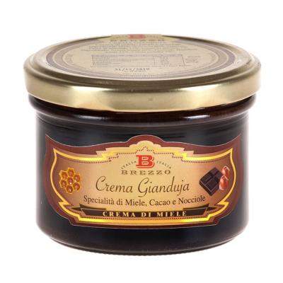Pâte à tartiner au chocolat Gianduja et miel - 240 gr Crème Brezzo 100% italienne