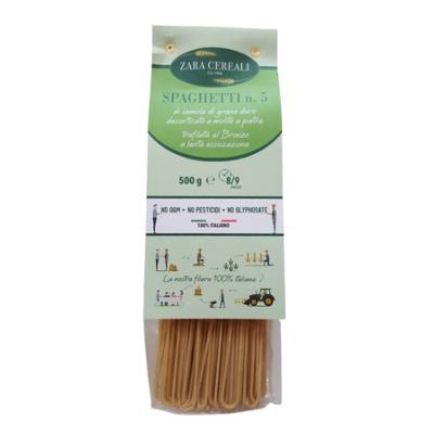 Pâtes de blé dur italien Senatore Cappelli Spaghetti N°5 Pasta ZARA - 500 gr artisanale