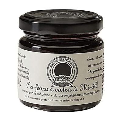 Confiture Extra de myrtilles au sucre de canne Mariangela Prunotto - 110 gr Nature Italienne