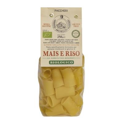 Pâtes Sans Gluten BIO de maïs et riz Paccheri Morelli - 250 gr Pâtes artisanales toscanes