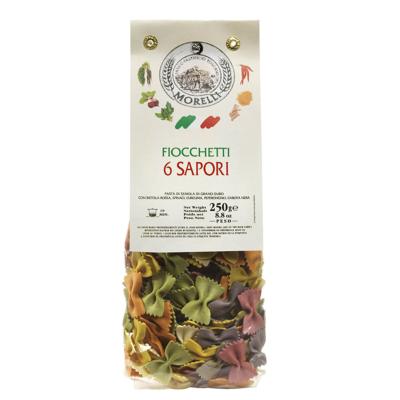 Pâtes aux six saveurs Fiocchetti Morelli - 250 gr Pâtes artisanales toscanes